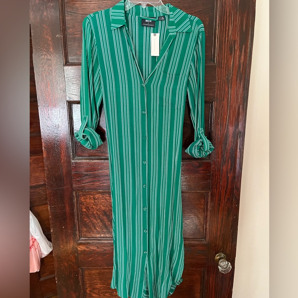 Anthropologie Maeve button front midi dress, NWT